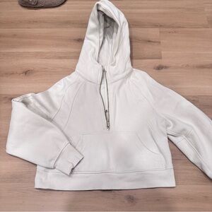 Lululemon Athletica White Pantsuit and cropped hoodie
